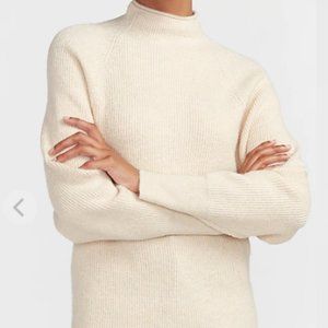 Express Ribbed Mock Neck Dolman Sleeve Sweater